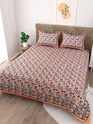 Sanganeri Printed Bedsheet - Color: Multicolor