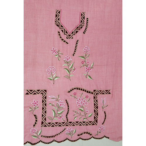 Different Available Ladies Pink Designer Unstitched Suit Fabric