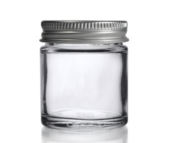 Heavy Clear Glass Jar - Wide Screw Top Lid, Ideal for Hand and Body Scrubs, Creams, Lotions, and Med