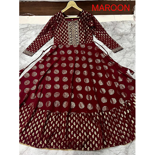 Frock Design Party Wear - Color: Red