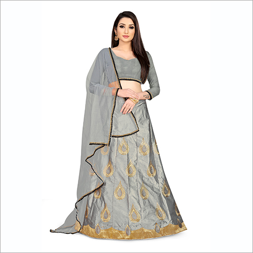 Heart Hotfix Grey Lehenga Choli