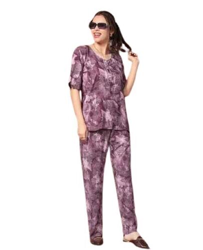 Ladies Night Suit - Fabric Type: Brocade