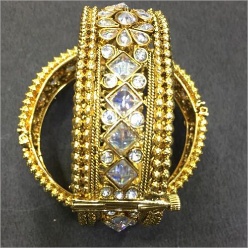 Artificial Bangles - Graded Metal with Gold Coating Finish, 2.3x2.3 cms Dimensions, Attractive Desig