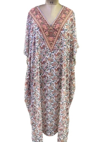 Women Georgette Digital Printed Beach Wear Kaftan
