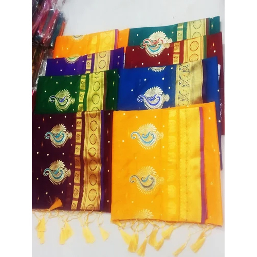 Yevla Paithani Saree - Multicolor Printed Fabric | Ideal for Weddings