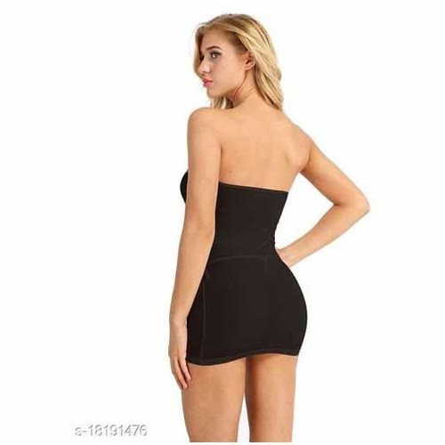 Black Mini Baby Doll Dress - Polyester, Size S/M, Black Color | Sleeveless, Breathable, Regular Fit 