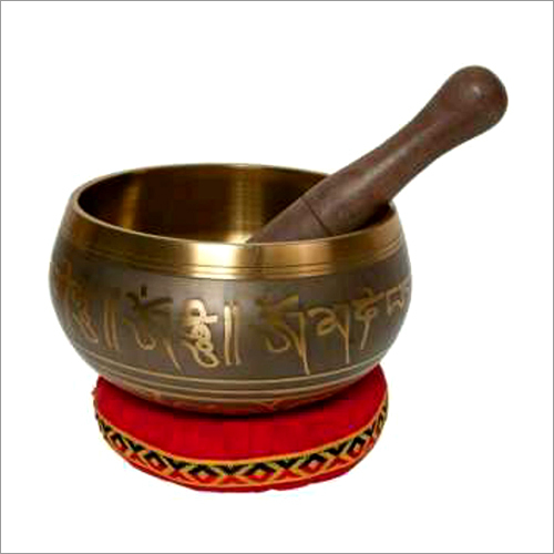 Brass Singing Bowl - Eco-Friendly Polished Brass, Ideal for Meditation, Deep Relaxation & Pain Relie