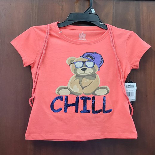 Girls Chill T-Shirt - Cotton Material, Customized Size , Modern Printed Style in Various Colors