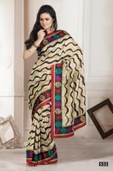 Printed Bhagalpuri Silk Saree - Supreme Quality Silk Fabric, Exquisite Colorfastness and Attractive 