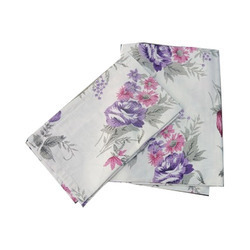 Printed Cotton Bed Sheet - Cotton Material, White Base Color, Floral Pattern | Alluring Pattern, Imp