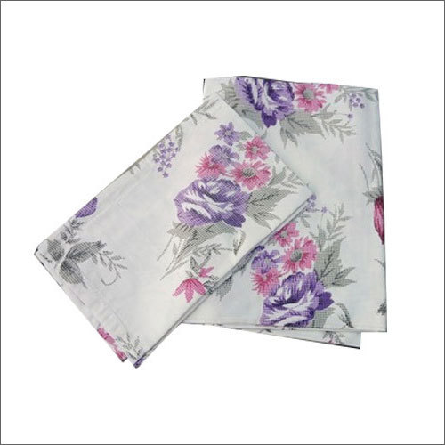 Printed Cotton Bed Sheets - 100% Cotton, Customized Size, White with Multicolor Floral Print | Breat