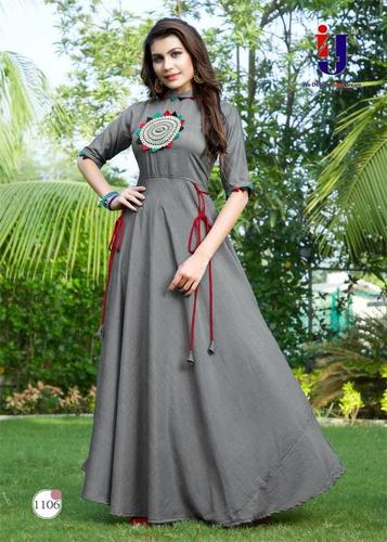 Rainy Festival Special Long Designer Rayon Kurtis