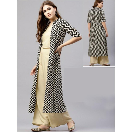 Ladies 3 Piece Cotton Palazzo set