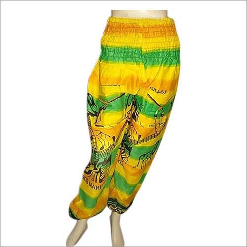 Ladies Cotton Trouser - Cotton Material, Regular Fit Sizes S-L-XL | Alluring Yellow Color, Elastic W